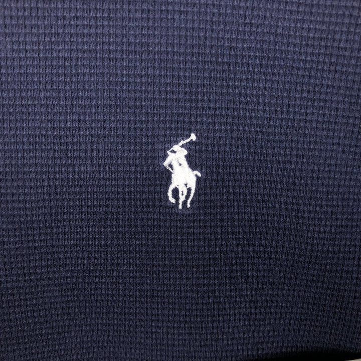 Ralph Lauren POLO RALPH LAUREN SLEEPWEAR Thermal Long T-Shirt, Men's Size L cotton navy blue type Vintage Second Hand