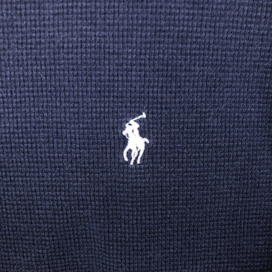 Ralph Lauren POLO RALPH LAUREN SLEEPWEAR Thermal Long T-Shirt, Men's Size Medium cotton navy blue type Vintage Second Hand
