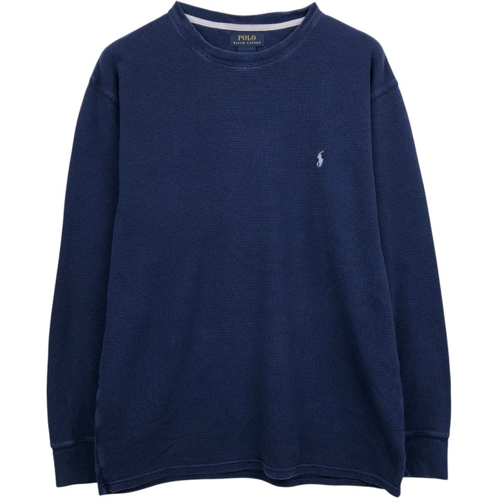 Ralph Lauren POLO RALPH LAUREN Thermal Long T-Shirt Men's XL cotton navy blue type Vintage Second Hand