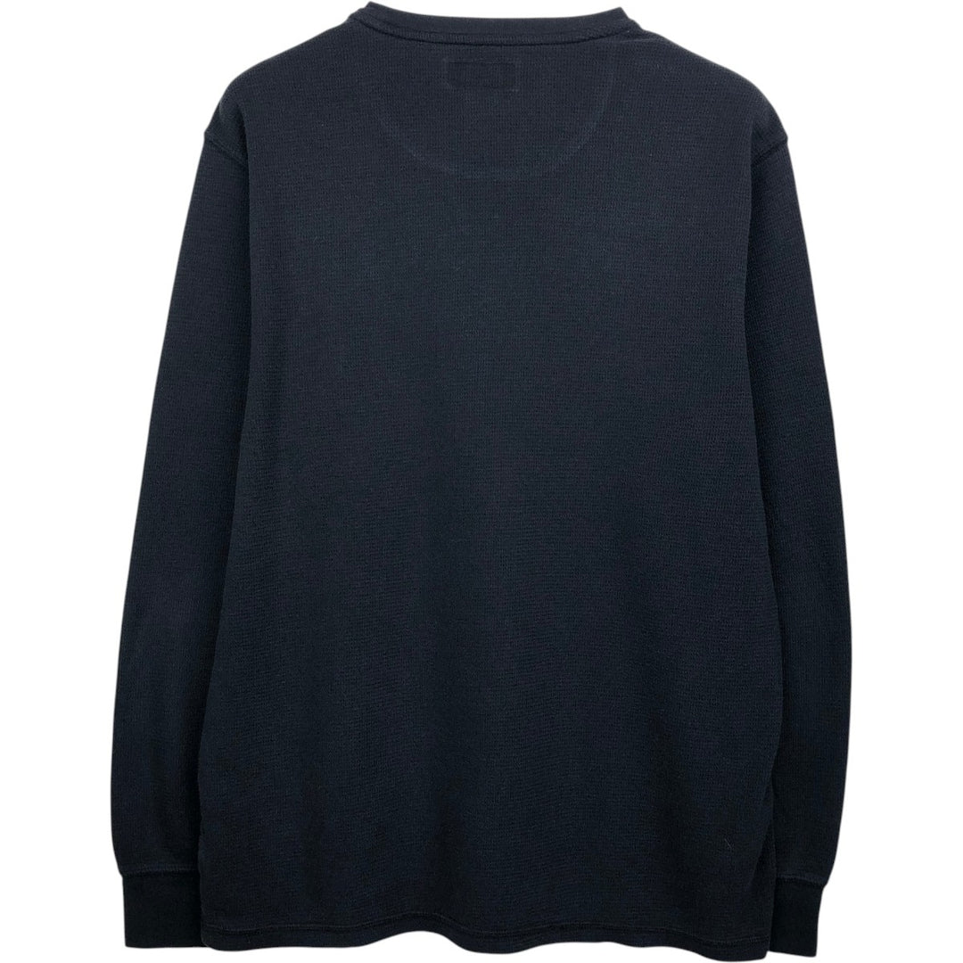 Ralph Lauren POLO RALPH LAUREN SLEEPWEAR Thermal Long T-shirt Honeycomb Men's L size cotton black type Vintage Second Hand