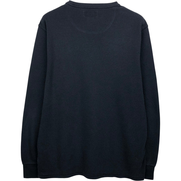 Ralph Lauren POLO RALPH LAUREN SLEEPWEAR Thermal Long T-shirt Honeycomb Men's L size cotton black type Vintage Second Hand