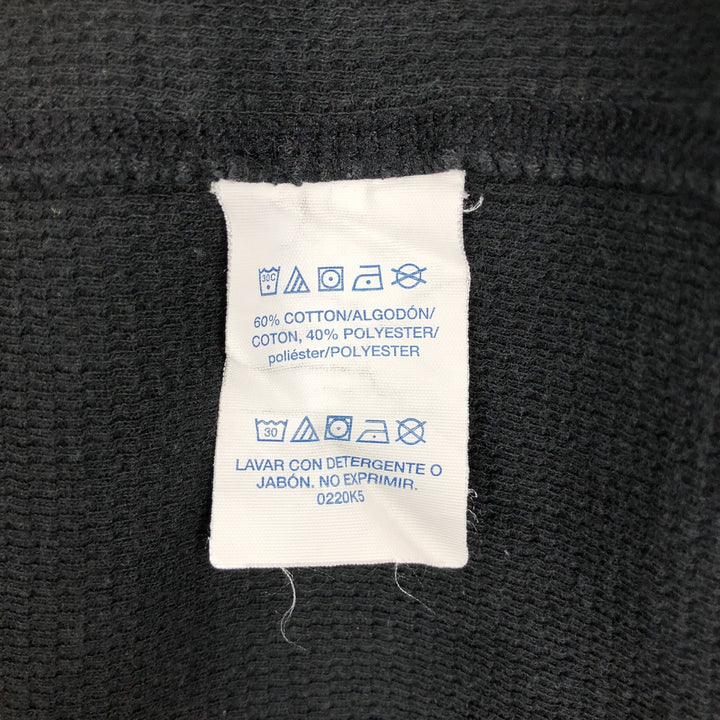 Ralph Lauren POLO RALPH LAUREN SLEEPWEAR Thermal Long T-shirt Honeycomb Men's L size cotton black type Vintage Second Hand
