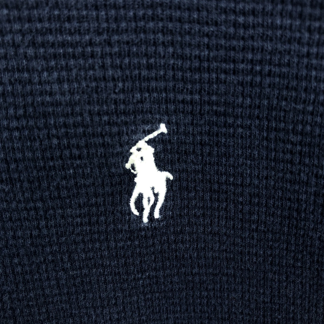 Ralph Lauren POLO RALPH LAUREN Thermal Long T-shirt Waffle Men's XL cotton navy blue type Vintage Second Hand