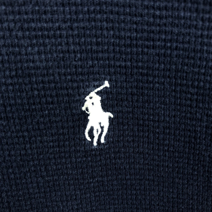 Ralph Lauren POLO RALPH LAUREN Thermal Long T-shirt Waffle Men's XL cotton navy blue type Vintage Second Hand