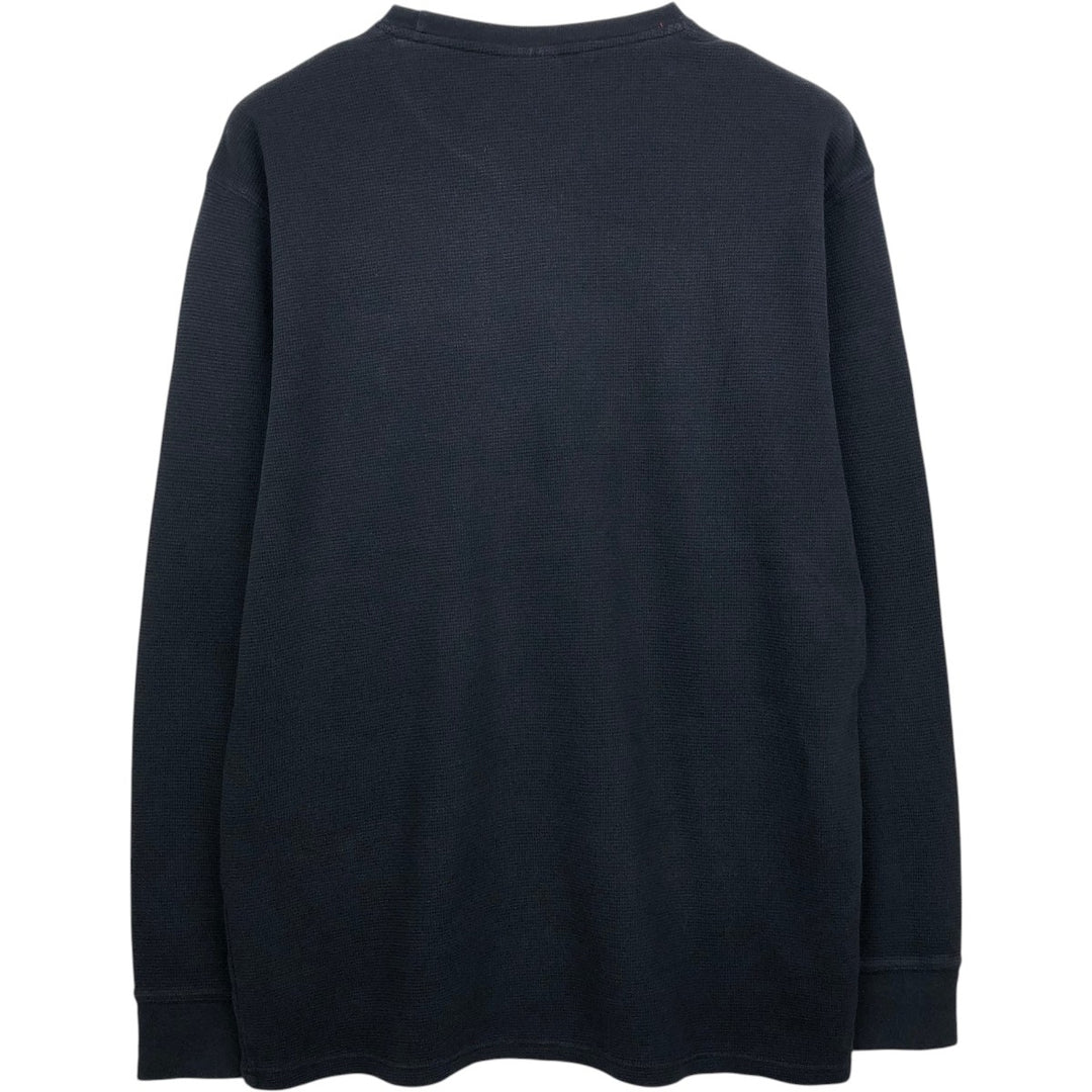 Ralph Lauren POLO RALPH LAUREN SLEEPWEAR Thermal Long T-shirt Waffle Men's XL cotton black type Vintage Second Hand