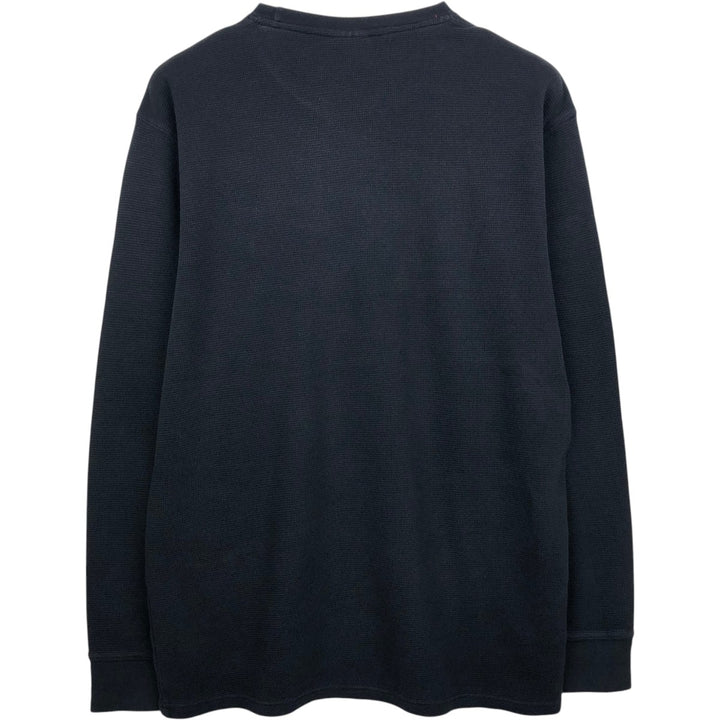 Ralph Lauren POLO RALPH LAUREN SLEEPWEAR Thermal Long T-shirt Waffle Men's XL cotton black type Vintage Second Hand