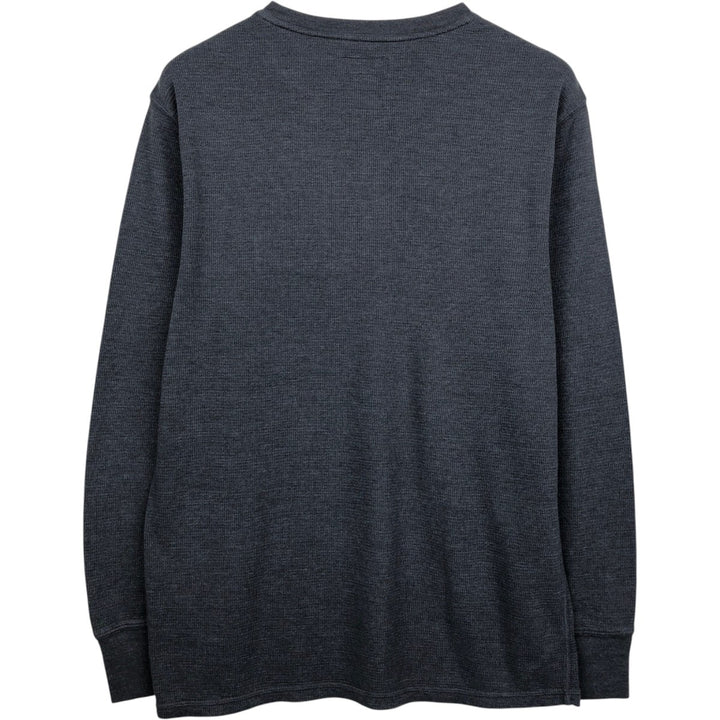 Ralph Lauren POLO RALPH LAUREN SLEEPWEAR Thermal Long T-shirt Honeycomb Men's L size cotton Charcoal Vintage Second Hand