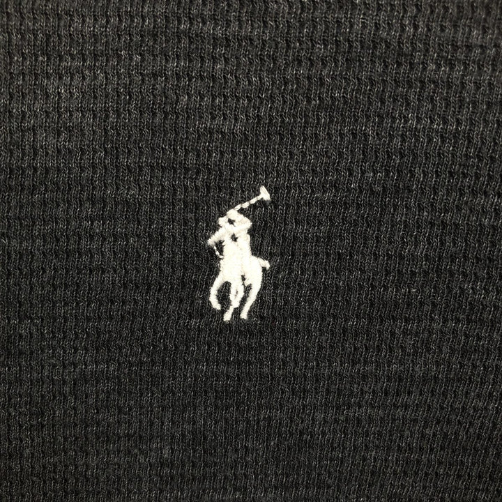 Ralph Lauren POLO RALPH LAUREN SLEEPWEAR Thermal Long T-shirt Honeycomb Men's L size cotton Charcoal Vintage Second Hand