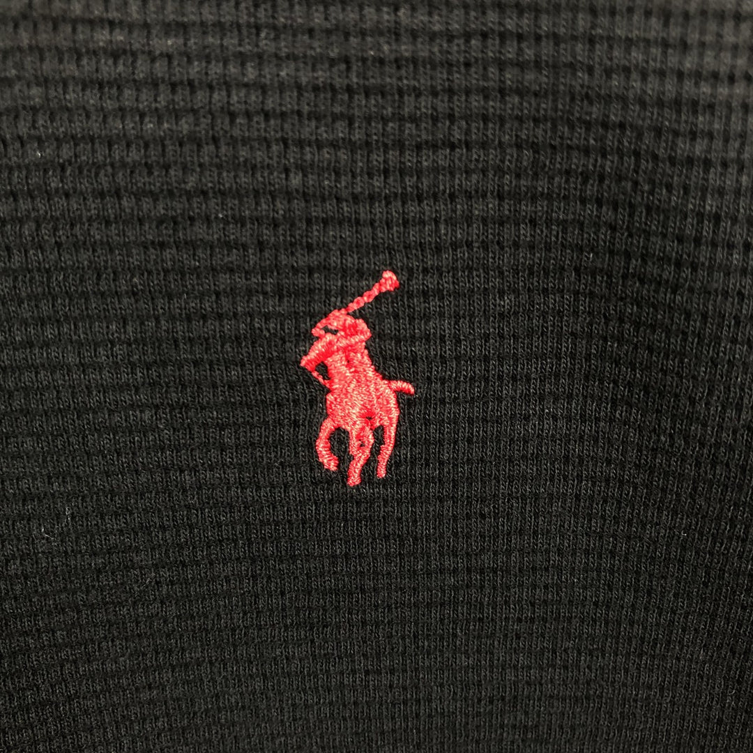 Ralph Lauren POLO RALPH LAUREN SLEEPWEAR Thermal Long T-shirt Waffle Men's XXL cotton black type Vintage Second Hand