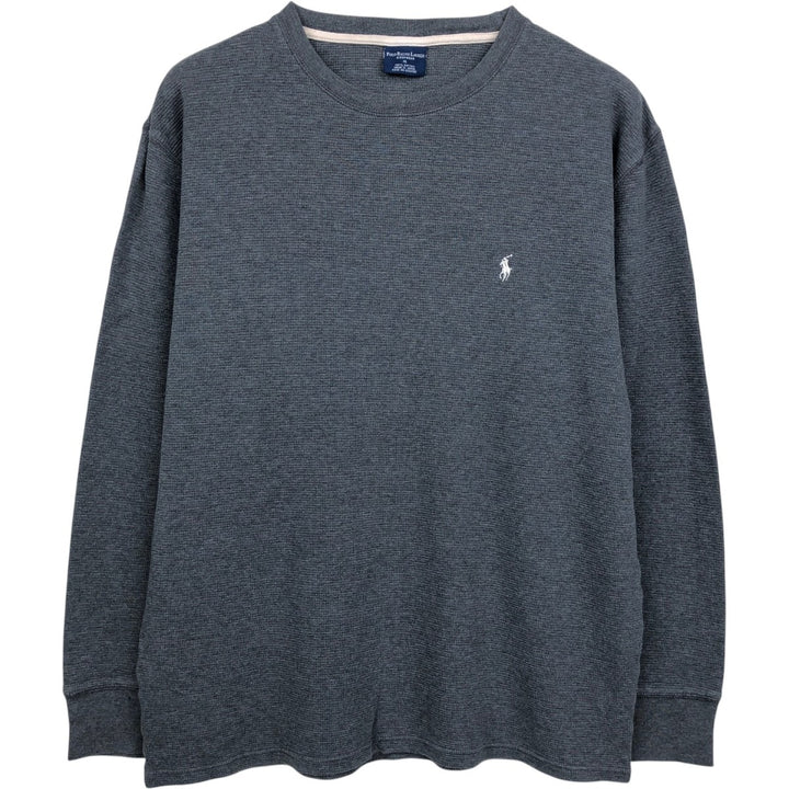 Ralph Lauren POLO RALPH LAUREN SLEEPWEAR Thermal Long T-shirt Waffle Men's XL cotton Charcoal Vintage Second Hand