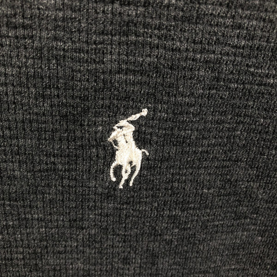 Ralph Lauren POLO RALPH LAUREN SLEEPWEAR Thermal Long T-shirt Waffle Men's XL cotton Charcoal Vintage Second Hand