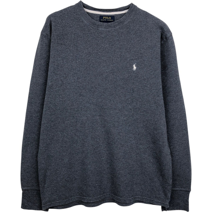 Ralph Lauren POLO RALPH LAUREN Thermal Long T-shirt Waffle Men's XL cotton Charcoal Vintage Second Hand