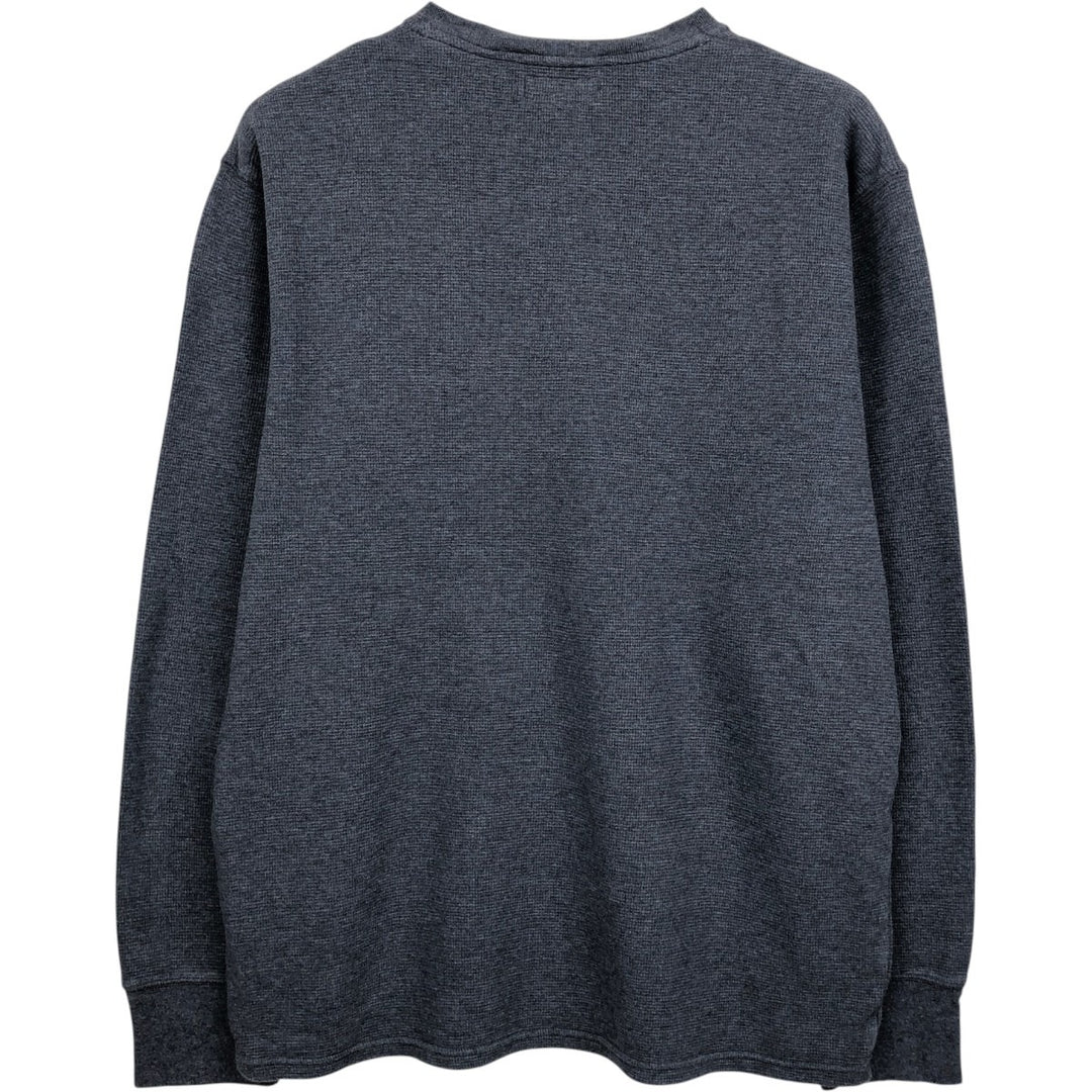 Ralph Lauren POLO RALPH LAUREN Thermal Long T-shirt Waffle Men's XL cotton Charcoal Vintage Second Hand
