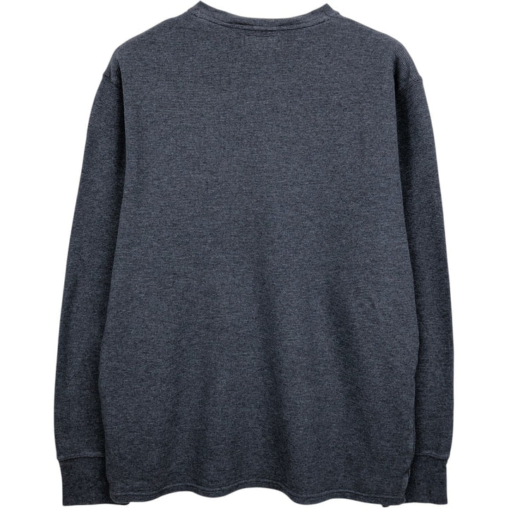 Ralph Lauren POLO RALPH LAUREN Thermal Long T-shirt Waffle Men's XL cotton Charcoal Vintage Second Hand