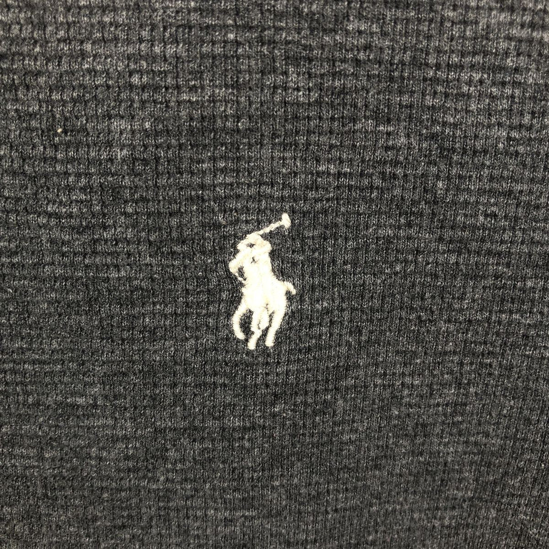 Ralph Lauren POLO RALPH LAUREN Thermal Long T-shirt Waffle Men's XL cotton Charcoal Vintage Second Hand