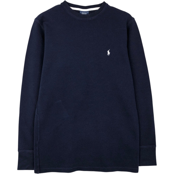 Ralph Lauren POLO RALPH LAUREN SLEEPWEAR Thermal Long T-Shirt, Men's Size Medium cotton navy blue type Vintage Second Hand