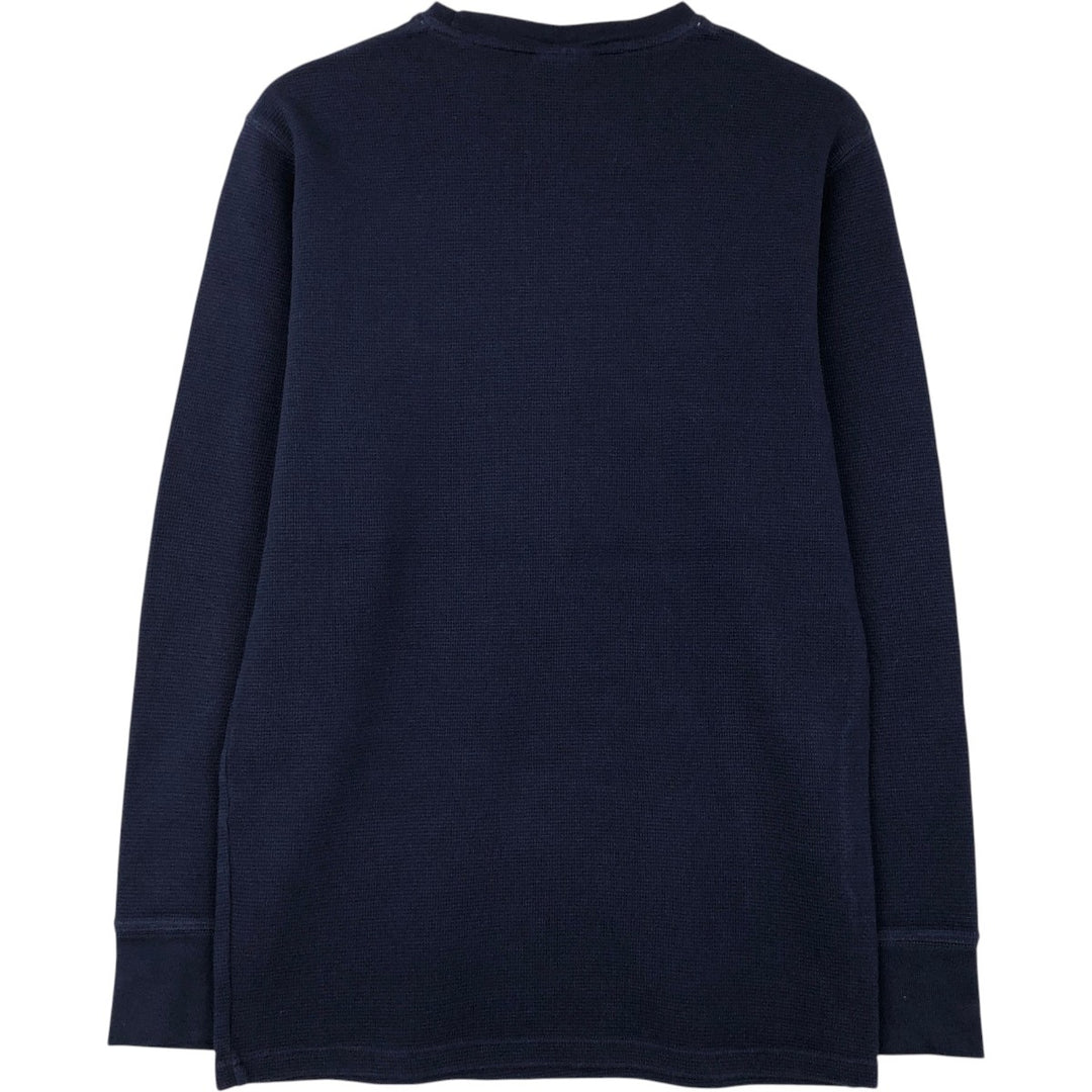 Ralph Lauren POLO RALPH LAUREN SLEEPWEAR Thermal Long T-Shirt, Men's Size Medium cotton navy blue type Vintage Second Hand