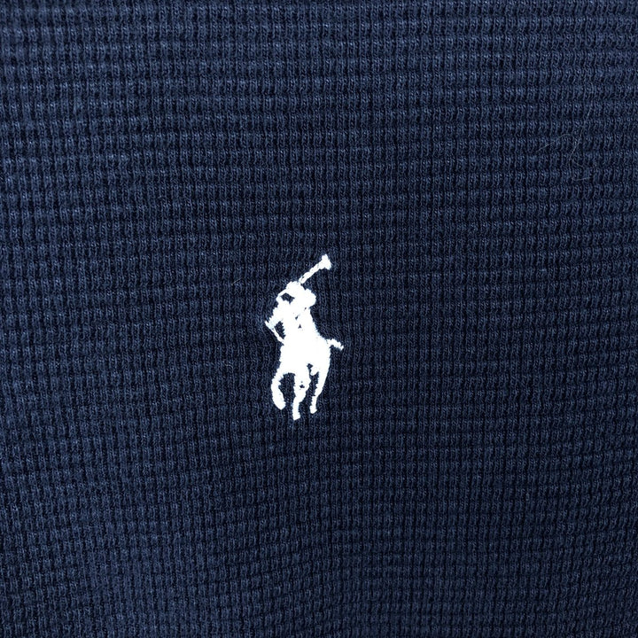 Ralph Lauren POLO RALPH LAUREN SLEEPWEAR Thermal Long T-Shirt, Men's Size Medium cotton navy blue type Vintage Second Hand