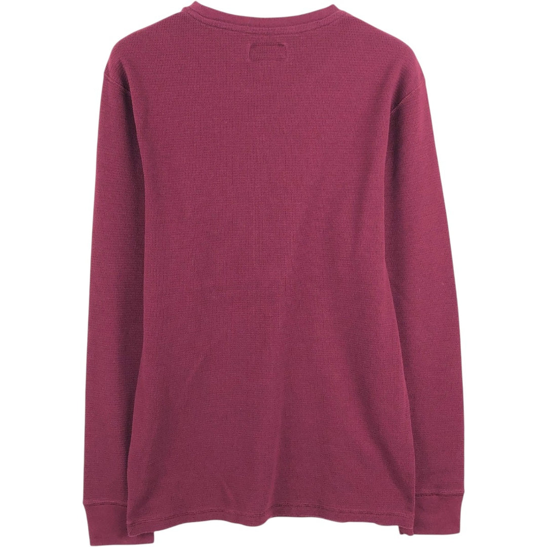 Ralph Lauren POLO RALPH LAUREN SLEEPWEAR Thermal Long T-Shirt, Men's Size Medium cotton burgundy type Vintage Second Hand