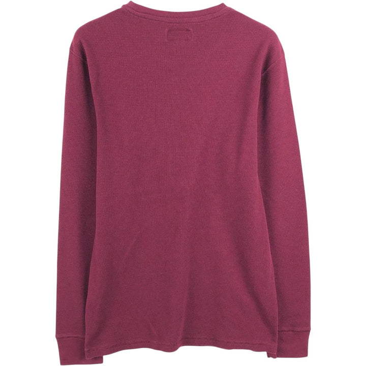 Ralph Lauren POLO RALPH LAUREN SLEEPWEAR Thermal Long T-Shirt, Men's Size Medium cotton burgundy type Vintage Second Hand