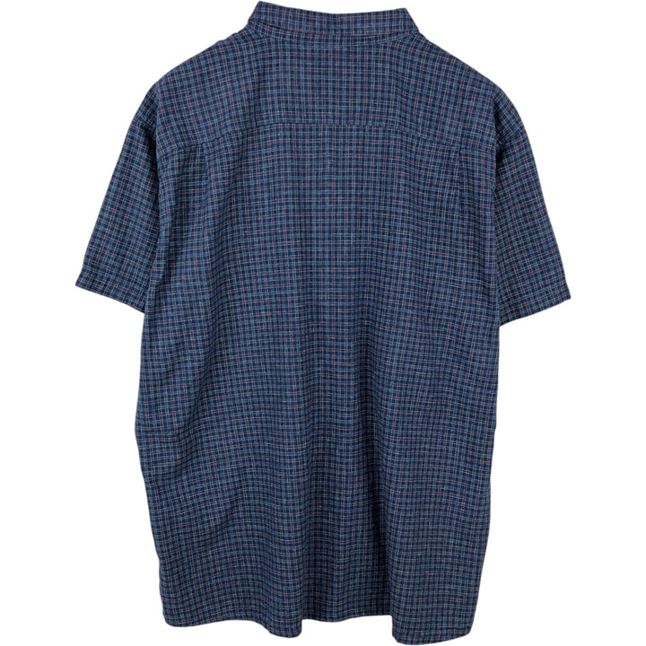 Patagonia 53139SP23 Check Pattern Short Sleeve Organic Cotton x Hemp Box Shirt Men's XXL equivalent Hemp blue type Vintage Second Hand