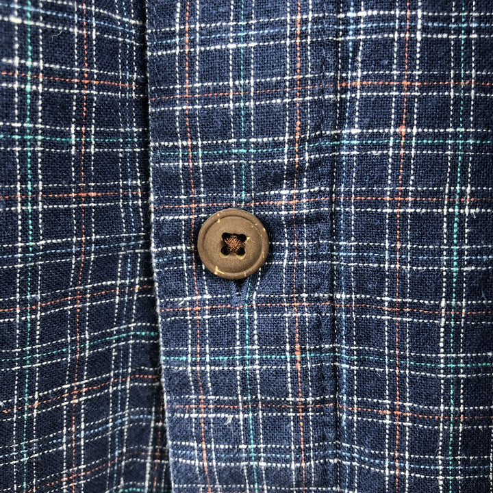 Patagonia 53139SP23 Check Pattern Short Sleeve Organic Cotton x Hemp Box Shirt Men's XXL equivalent Hemp blue type Vintage Second Hand