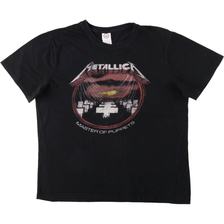 DELTA METALLICA Band T-shirt (Men's size L) cotton black type Vintage Second Hand