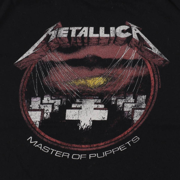 DELTA METALLICA Band T-shirt (Men's size L) cotton black type Vintage Second Hand