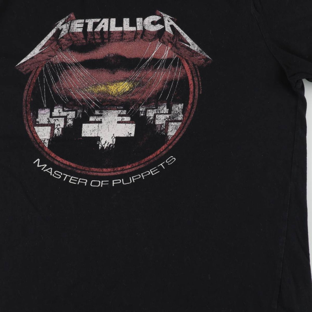 DELTA METALLICA Band T-shirt (Men's size L) cotton black type Vintage Second Hand