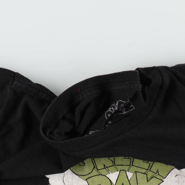 GREEN DAY Green Day Band T-shirt Band T Men's S size cotton black type Vintage Second Hand