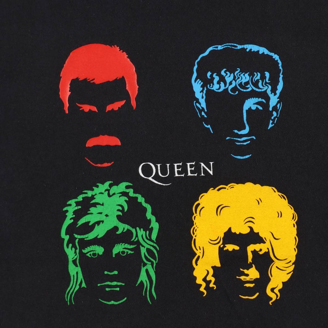 Fruit of the Loom QUEEN Band T-shirt (Men's size M) cotton black type Vintage Second Hand