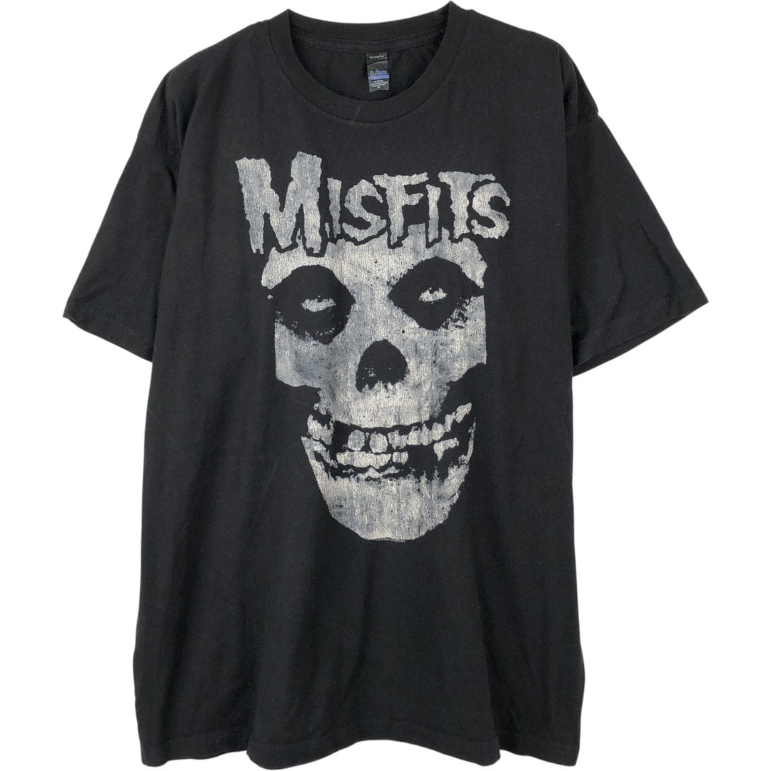 TULTEX MISFITS Band T-Shirt, Men's Size XL (approx.) cotton black type Vintage Second Hand