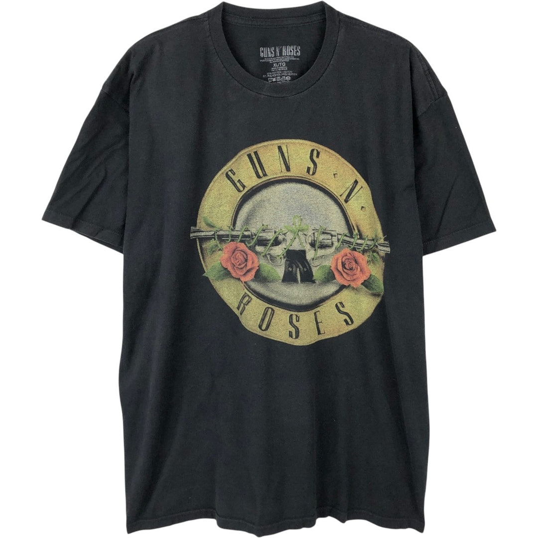 GUNS N' ROSES Guns N' Roses Band T-Shirt Band Tee Men's XL cotton black type Vintage Second Hand