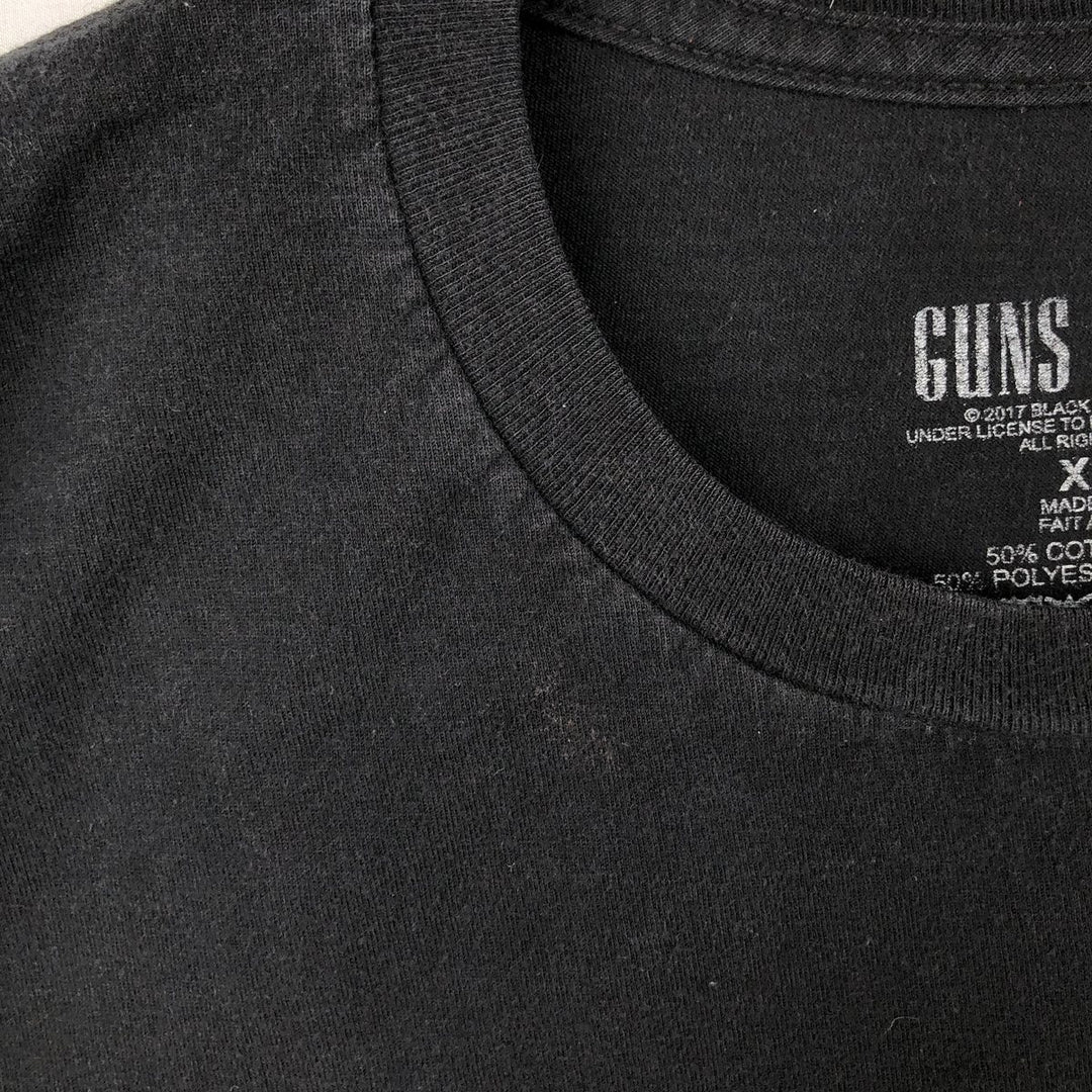 GUNS N' ROSES Guns N' Roses Band T-Shirt Band Tee Men's XL cotton black type Vintage Second Hand