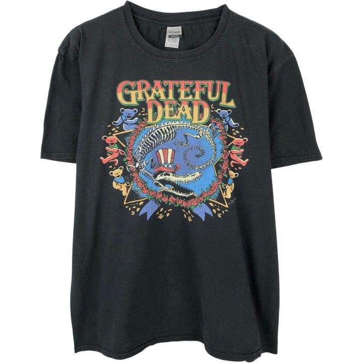 Gildan Grateful Dead Band T-Shirt (Men's Size L) cotton black type Vintage Second Hand