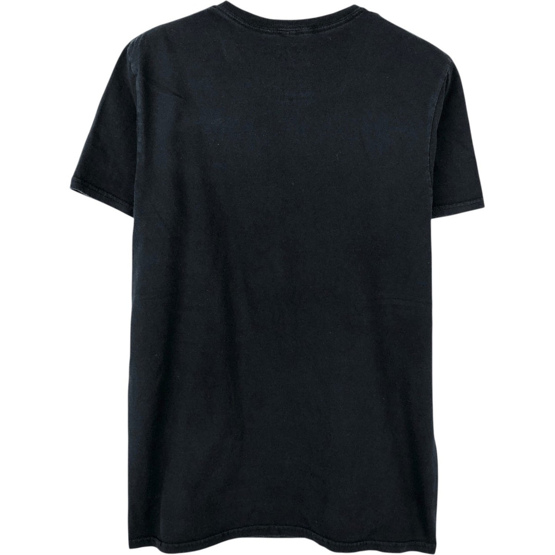 SLAYER Skull Pattern Band T-Shirt, Men's Medium cotton black type Vintage Second Hand