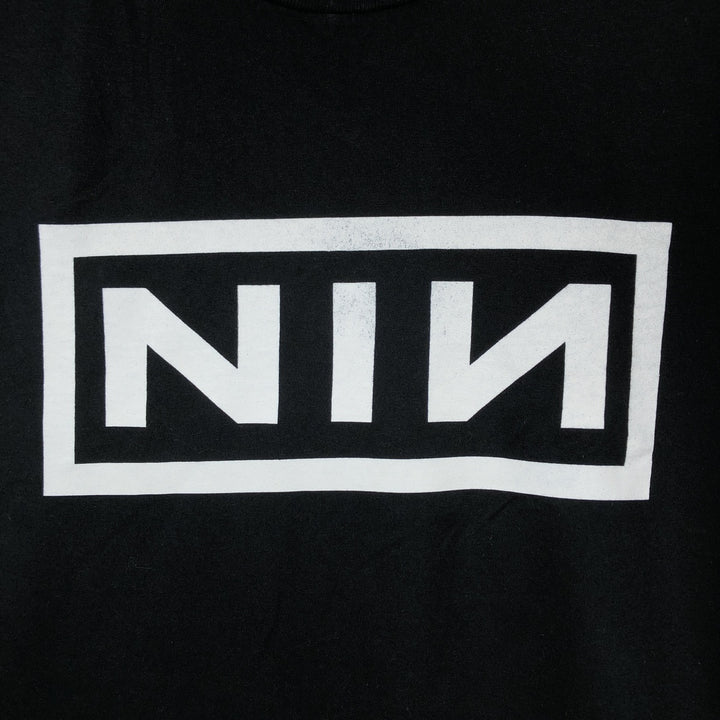 NINE INCHI NAILS Band T-shirt (Men's size L) unclear black type Vintage Second Hand