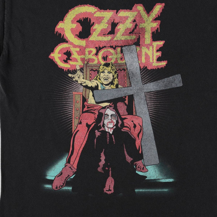 M&O Gold Ozzy Osbourne Band T-Shirt (Men's Size L) cotton black type Vintage Second Hand