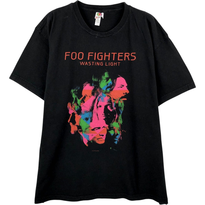 Fruit of the Loom Foo Fighters Band T-shirt (Men's size L equivalent) cotton black type Vintage Second Hand
