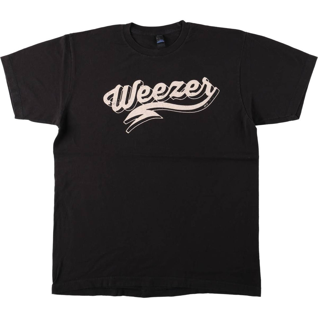 TULTEX Weezer Band T-Shirt, Men's Size L (approx.) cotton black type Vintage Second Hand