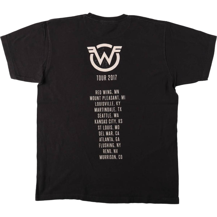 TULTEX Weezer Band T-Shirt, Men's Size L (approx.) cotton black type Vintage Second Hand