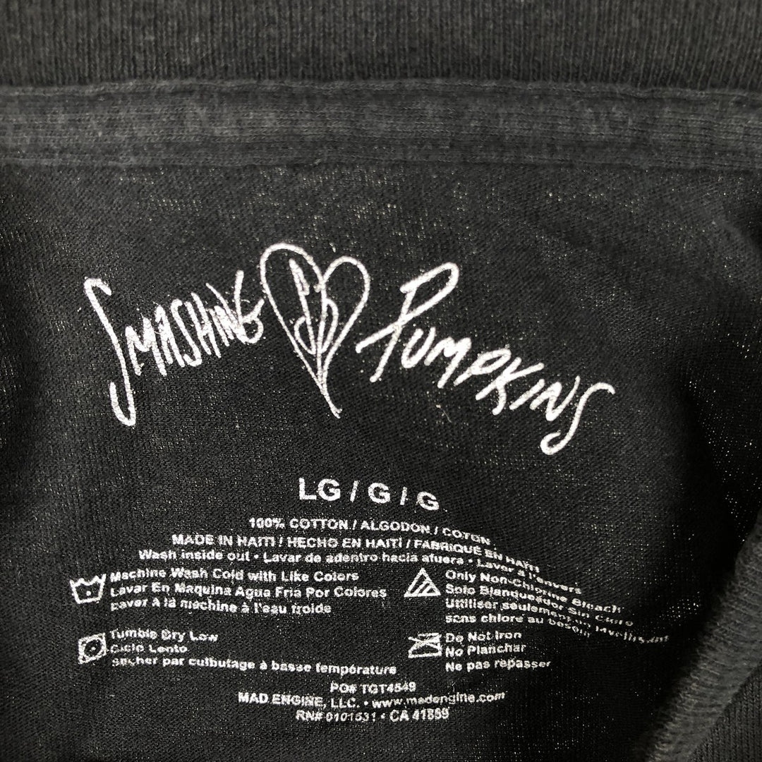 THE SMASHING PUMPKINS Smashing Pumpkins Band T-shirt Band T Men's L size cotton black type Vintage Second Hand