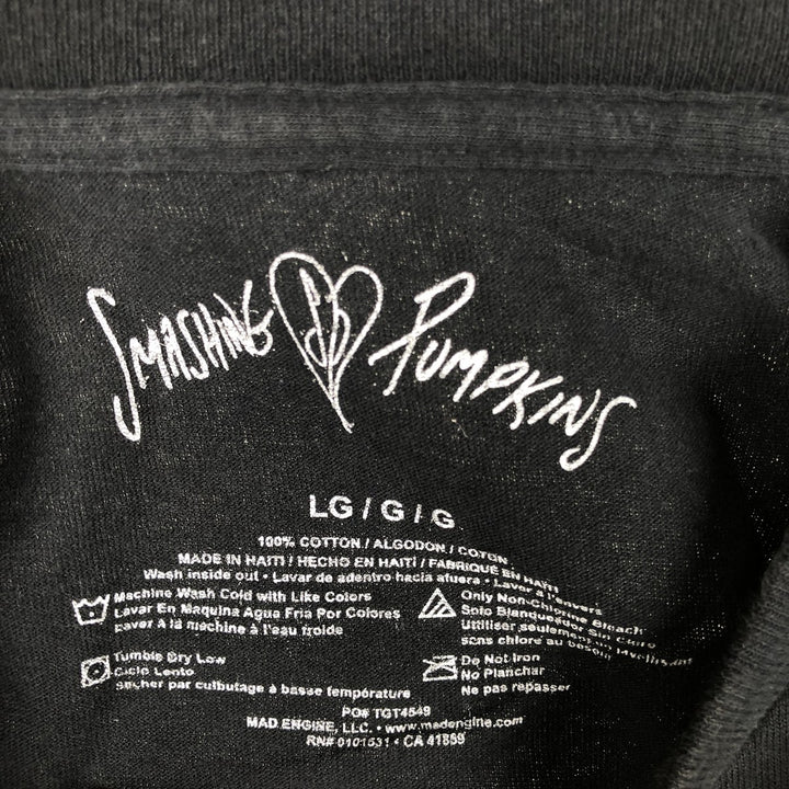THE SMASHING PUMPKINS Smashing Pumpkins Band T-shirt Band T Men's L size cotton black type Vintage Second Hand