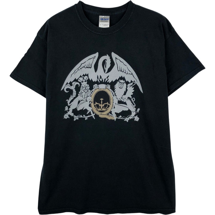 Gildan GILDAN QUEEN Band T-shirt, Men's M size cotton black type Vintage Second Hand