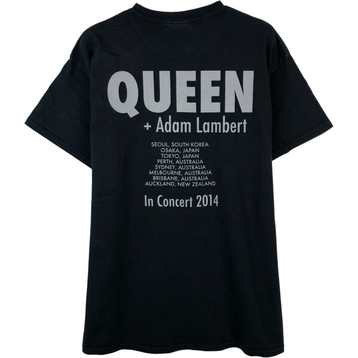 Gildan GILDAN QUEEN Band T-shirt, Men's M size cotton black type Vintage Second Hand