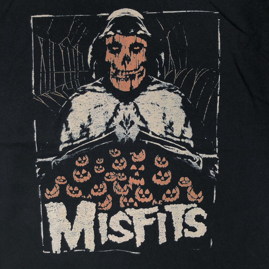 Gildan Misfits Skull Pattern Band T-shirt, Men's XL size cotton black type Vintage Second Hand