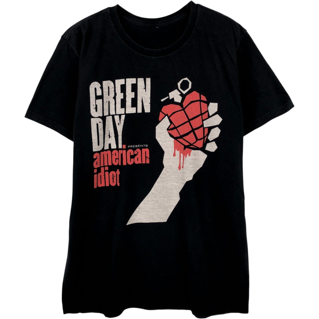 Green Day Band T-shirt, Men's M size unclear black type Vintage Second Hand