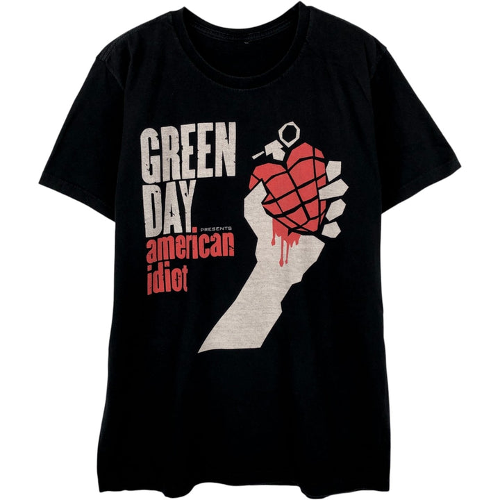 Green Day Band T-shirt, Men's M size unclear black type Vintage Second Hand