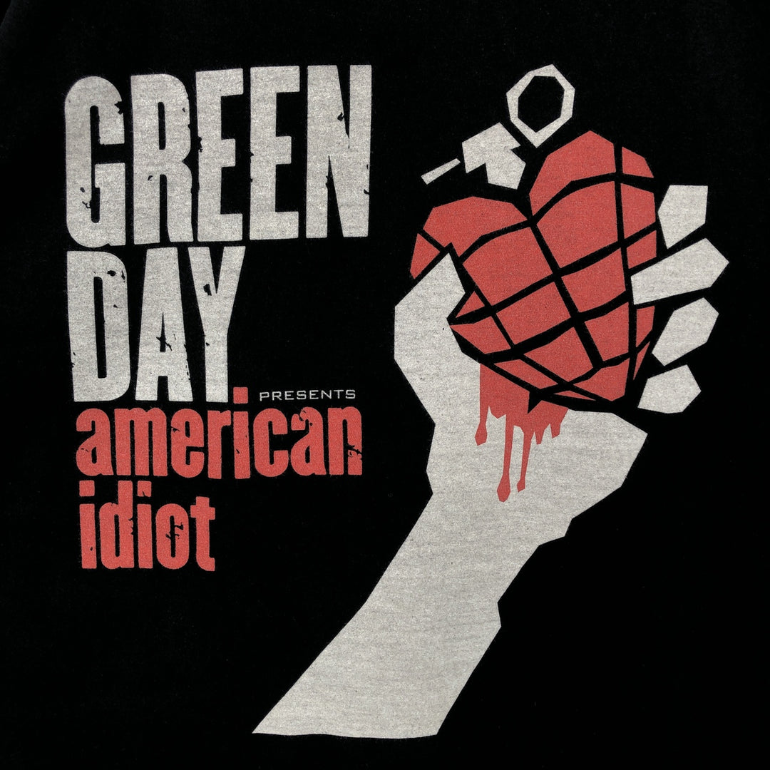 Green Day Band T-shirt, Men's M size unclear black type Vintage Second Hand