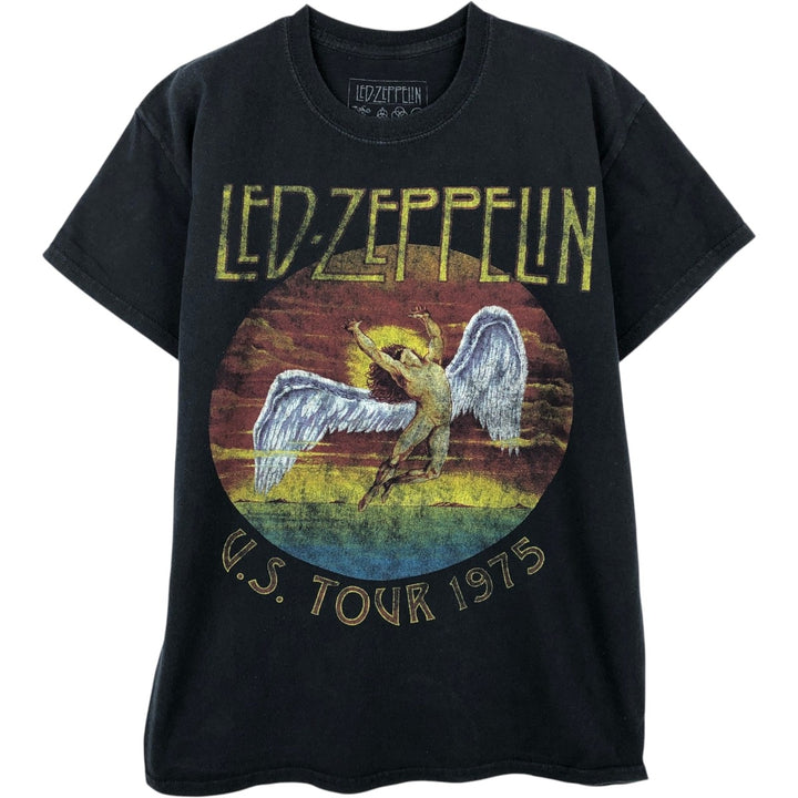 Led Zeppelin Band T-shirt, Band T, Men's M size cotton black type Vintage Second Hand